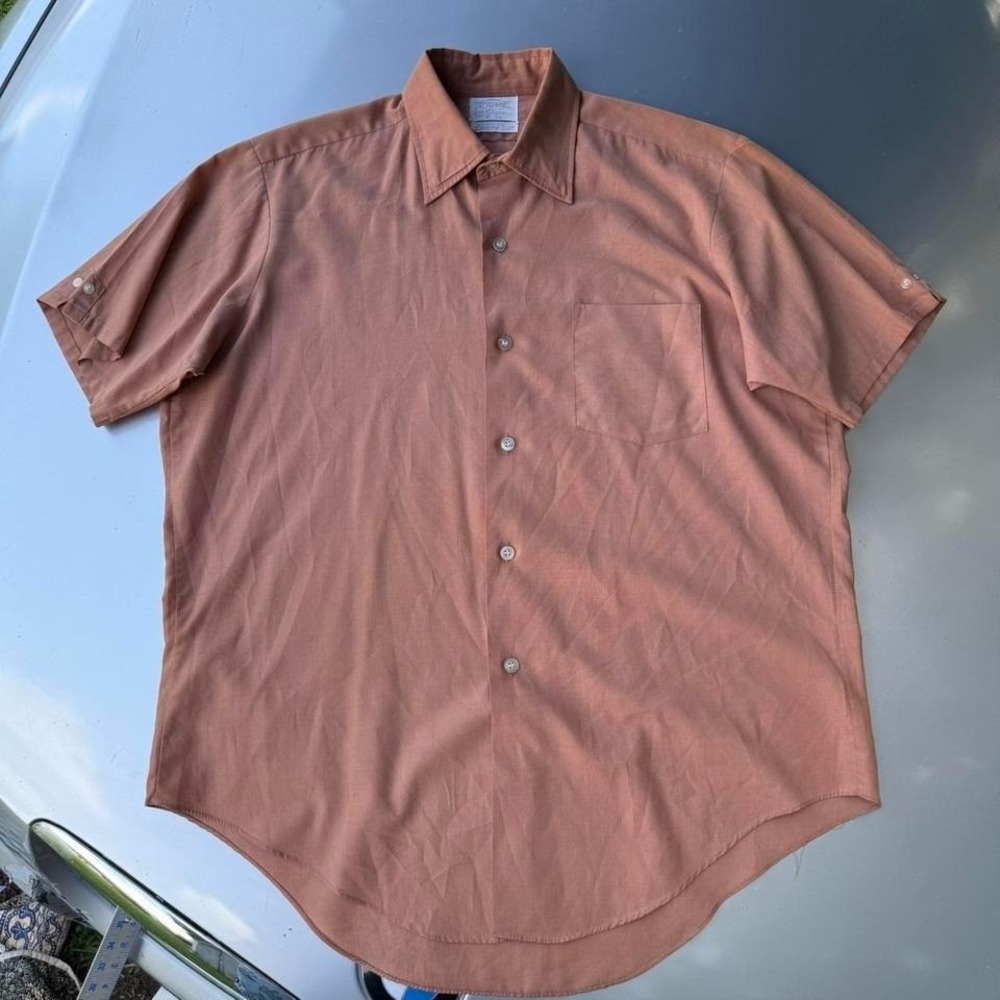 True Vtg 60s 70s style wise permanent press single needle button up shirt